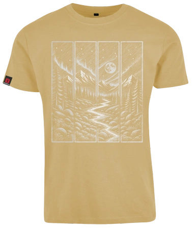 Koszulka męska VOYOVNIK "Moonlit Passage (mono)" - jasny beż