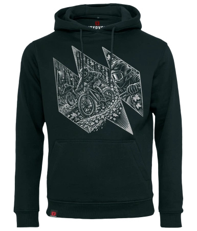 Bluza męska z kapturem VOYOVNIK "Dirt Momentum (mono)" - czarna