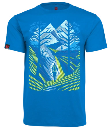 Koszulka męska VOYOVNIK "Outdoor Adventure (V2)" - niebieski