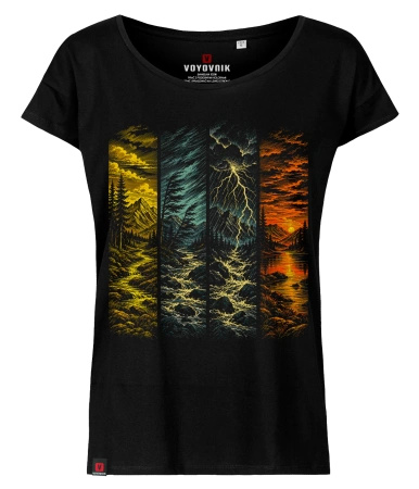 Koszulka damska oversize VOYOVNIK "Storm Front" - czarna