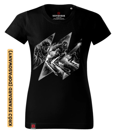 Koszulka damska standard VOYOVNIK "Edge Rush (mono)" - czarna