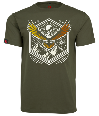 Koszulka męska VOYOVNIK "Summit Wings" - olive, rozmiar L [OUTLET]