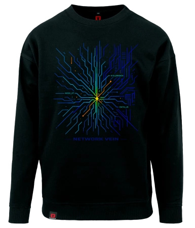Bluza męska VOYOVNIK "Network Vein" - czarna, rozmiar L [OUTLET]
