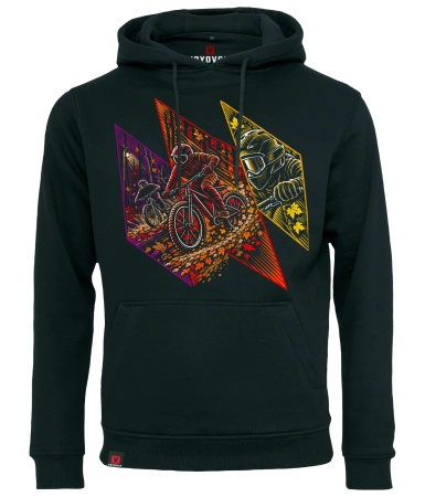 Bluza męska z kapturem VOYOVNIK "Dirt Momentum" - czarna