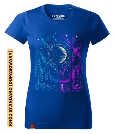 Koszulka damska standard VOYOVNIK "Lunar Echo" - niebieska